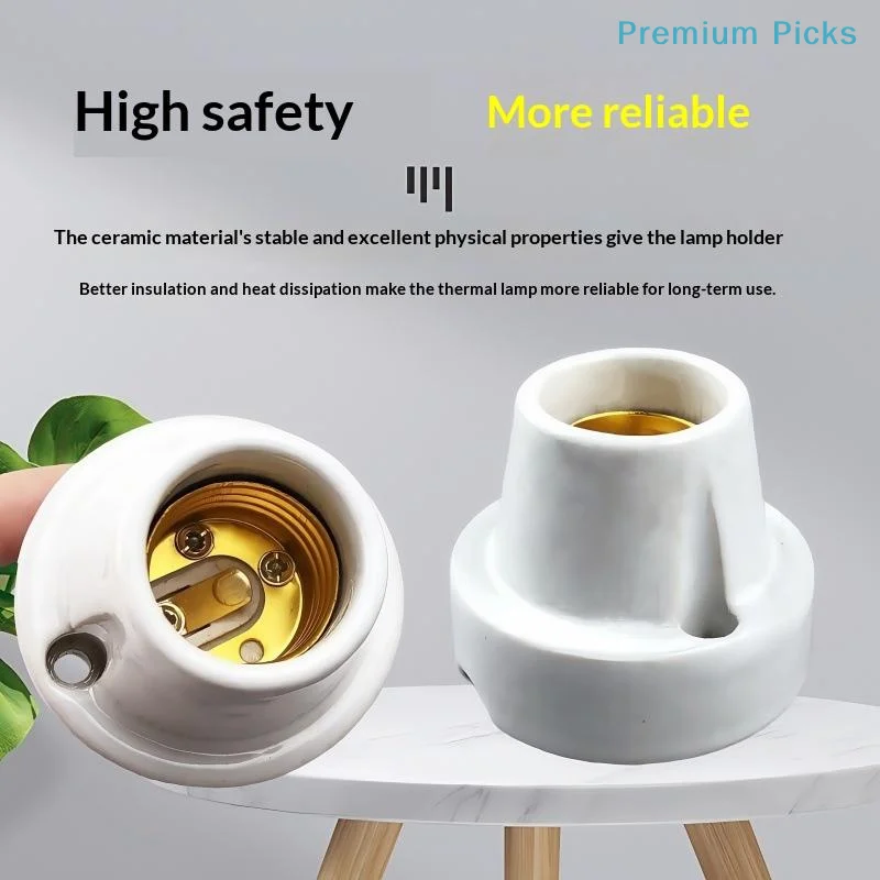 1Pcs Lighting Fittings E27 Socket Screw Ceramic Waterproof Explosion-proof Lamp Holder Outdoor Engineering Modified Lamp Base