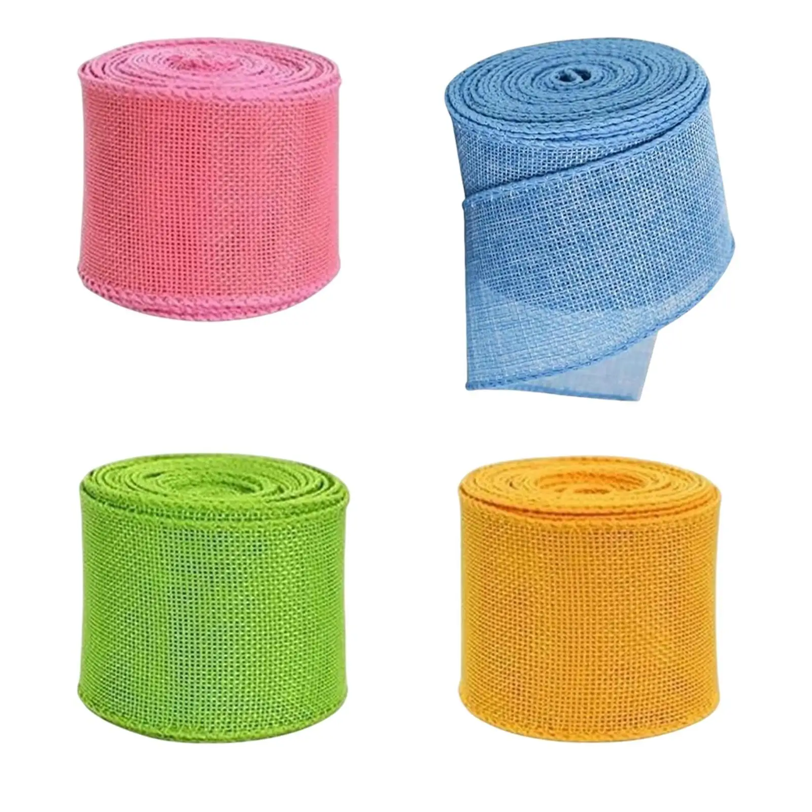 黄麻布リボン有線リボン 50 ミリメートル幅フェスティバル多目的 5 メートルの長さ