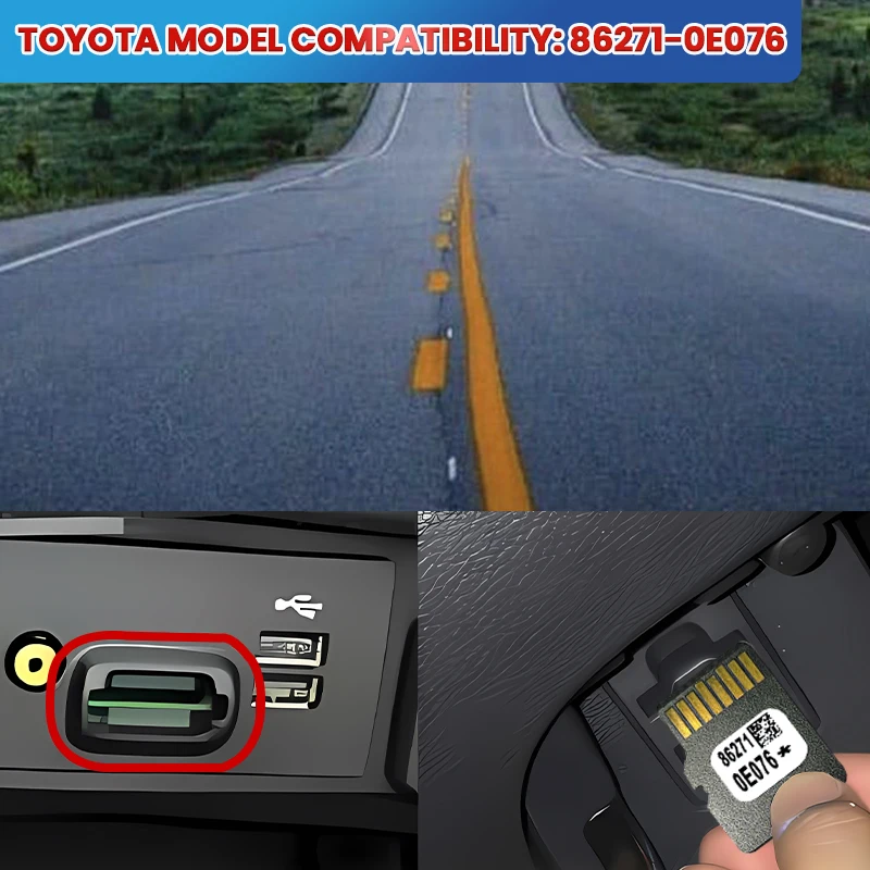 

86271 0E076 Latest 2024 Navigation SD Card Compatible with Toyota.USA/CAN Navigation SD Card GPS 2024 Map Update Replacement