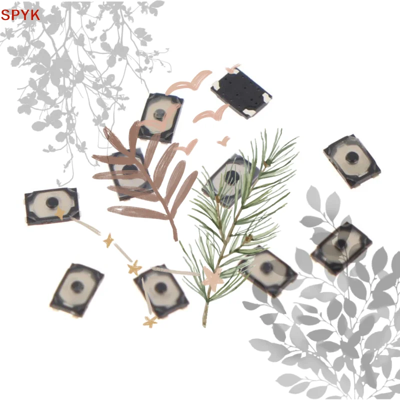 10Pcs Power On Off Inner Button Volume: Control 3mm*2mm Micro Switch SMD Mobile Phones
