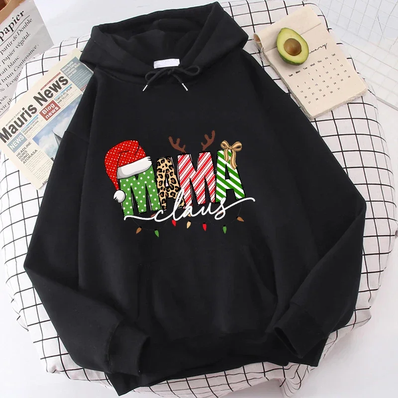 Christmas Mama Hoodie Mother Hoodie Family Sweatshirt Christmas Tree Pullover Fashion Casual Daily Hip Hop Harajuku Women Hoodie