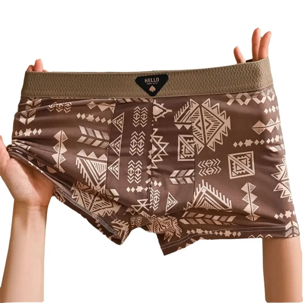 5 قطعة تنفس حجم كبير الرجال سراويل بوكسر منتصف الخصر السراويل المرنة السروال الملابس الداخلية سلس المطبوعة سراويل الهدايا #2