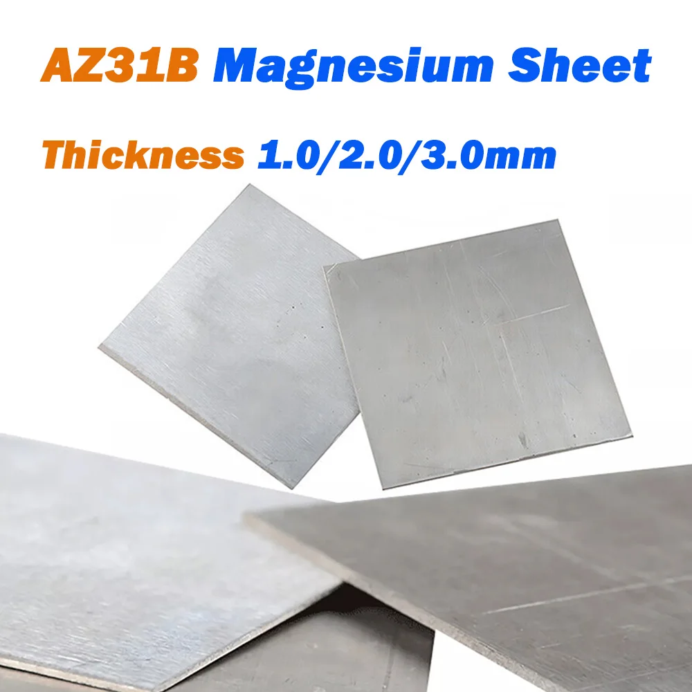 Magnesium Sheet AZ31B Alloy Magnesium Plate Thickness 1.0/2.0/3.0mm Thick Thin Metal Sheet Plate For Car Parts