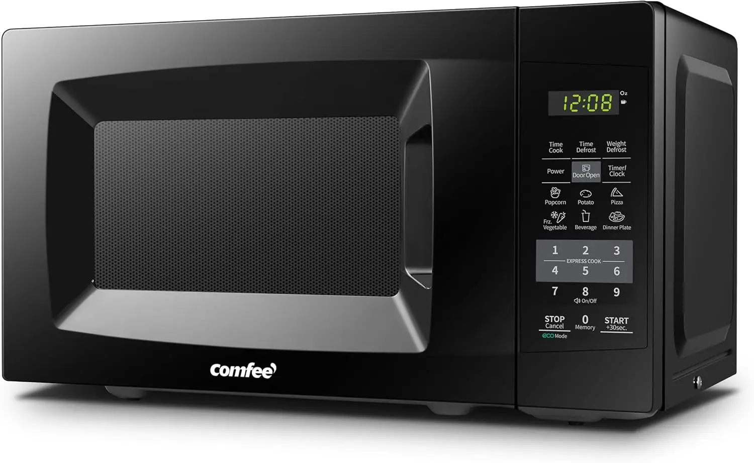 

Countertop Microwave Oven with Sound On/Off, ECO Mode and Easy One-Touch Buttons, 0.7 Cu Ft, Black