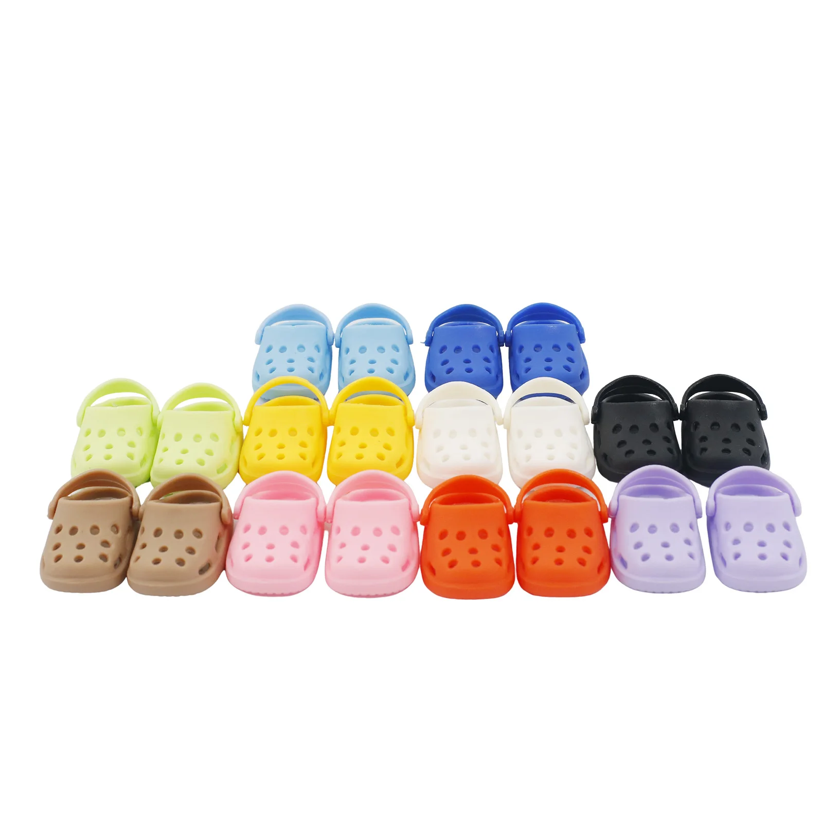 Convient aux accessoires de poupée de 17cm, chaussures perforées de couleur bonbon Dopamine, cadeau pour enfants, chaussures pour Labubu