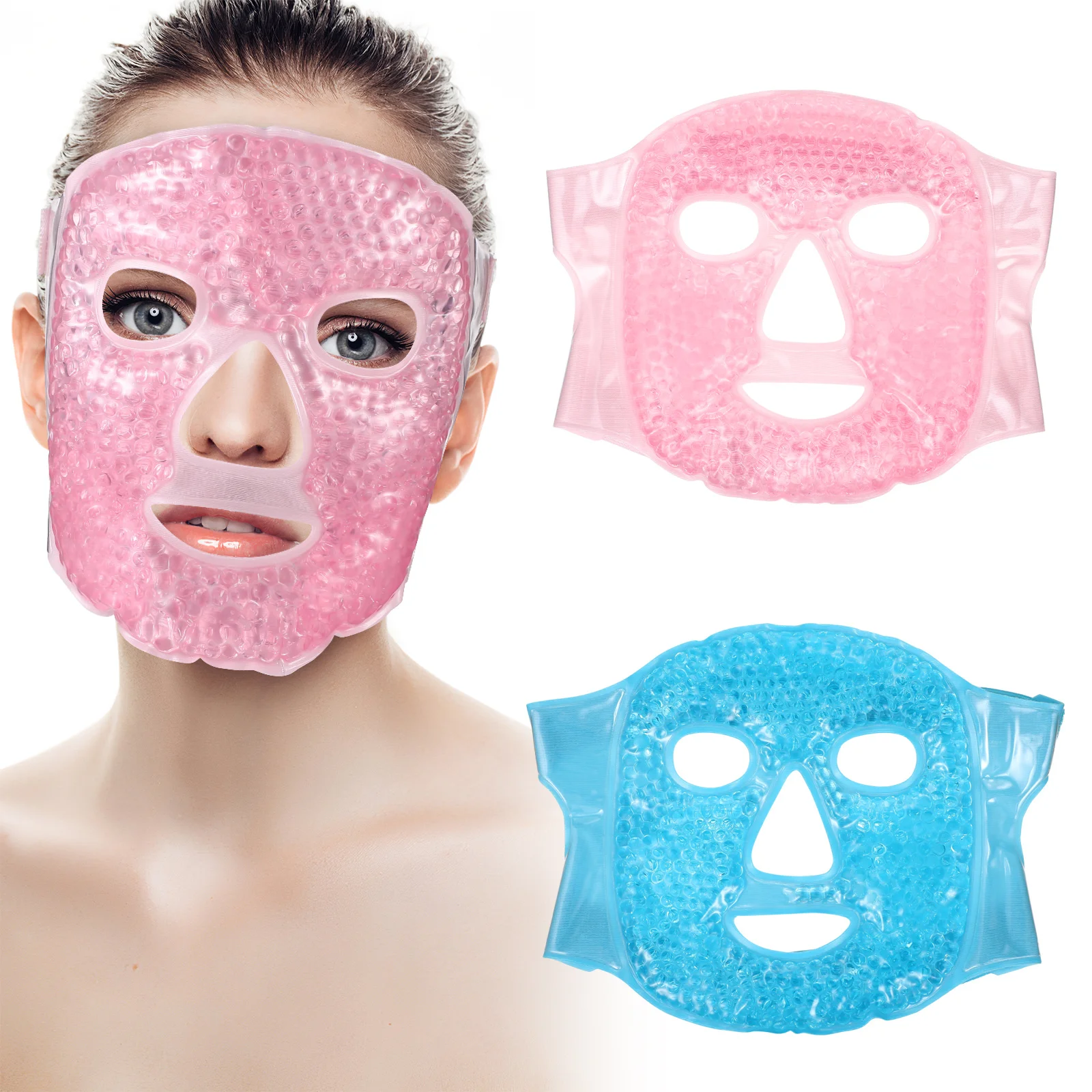 2 قطعة أقنعة العين الباردة الساخنة ضغط قسط المواد البلاستيكية النساء العين الإغاثة الإجهاد الانتفاخ العيون الجافة قناع الوجه التبريد #2