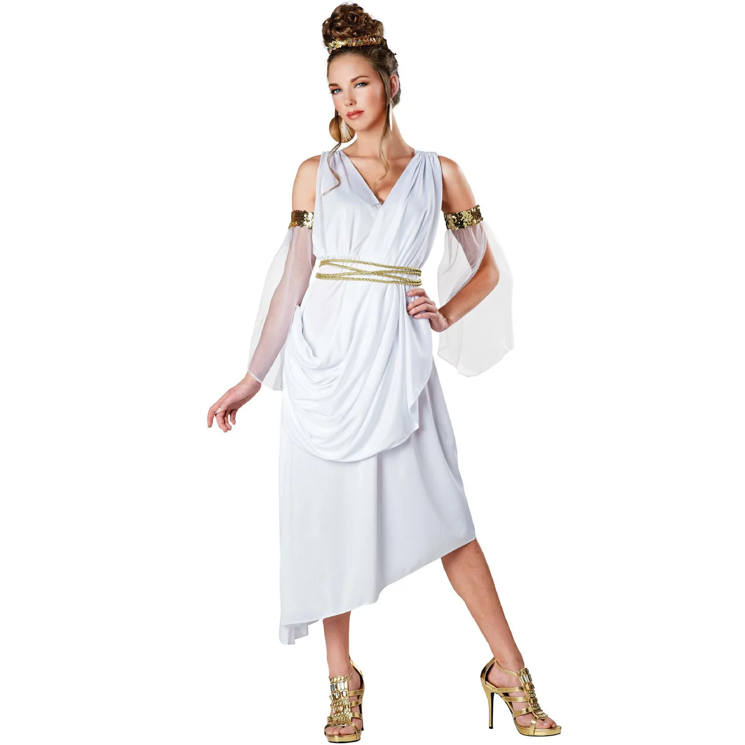 

Medieval Athena Sexy Godd Queen Princ Dr loween Stage Performance Costume Women's Traditional Ethnic Stage Wear