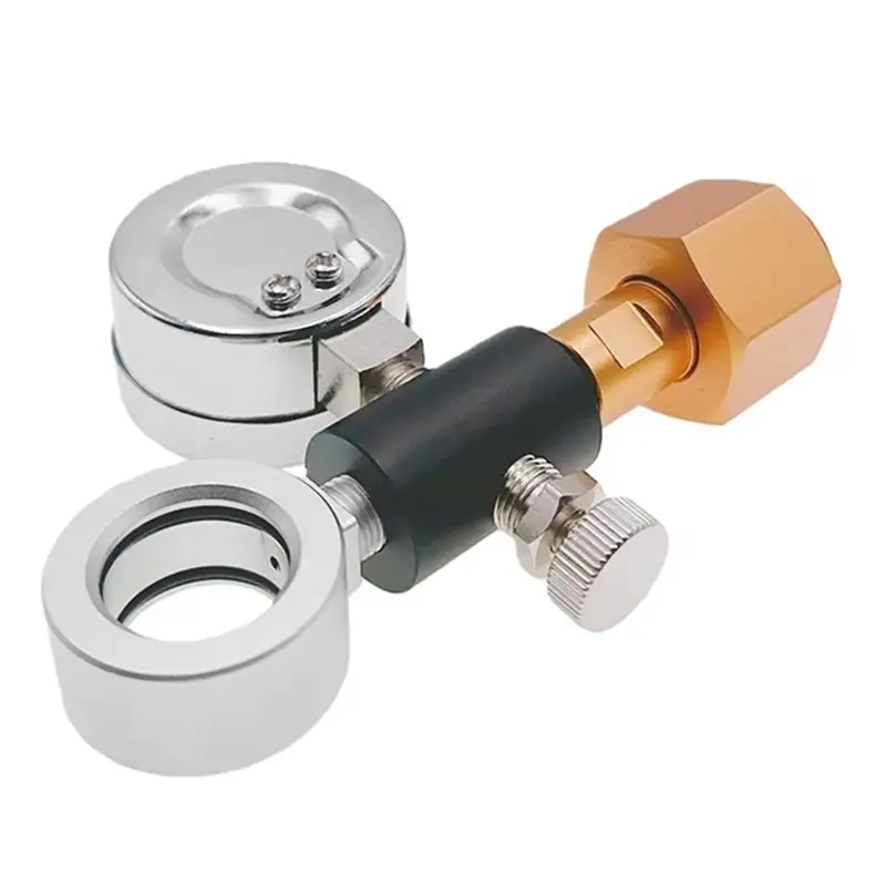 ABLK Refilling Adapter With 3500 Psi Pressure Gauge For Sodastream Quick Connect Cylinder- W21.8/CGA320 CO2 Tanks