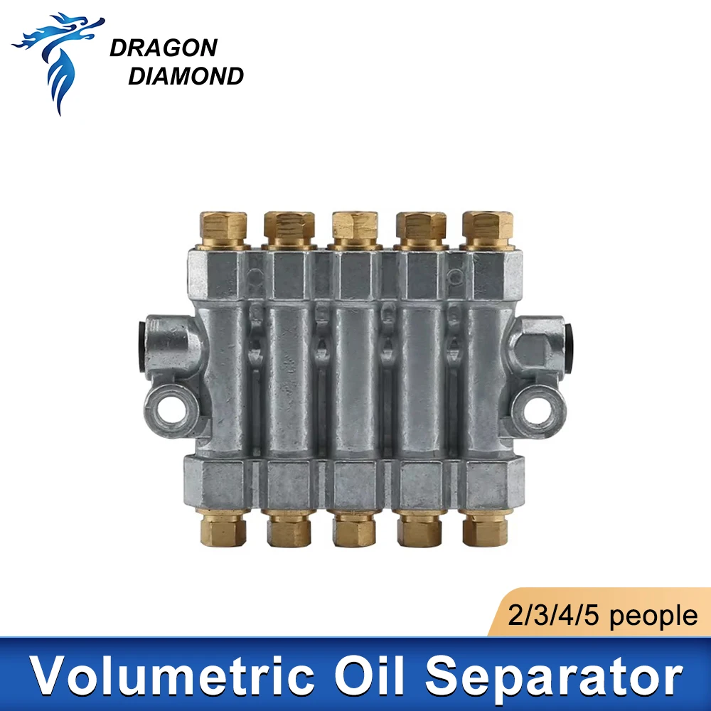 Volumetric Oil Separator 5 Outlets Lubricating Oil Piston Distributor Manifold Block CNC Machine Tool Distribution Valve