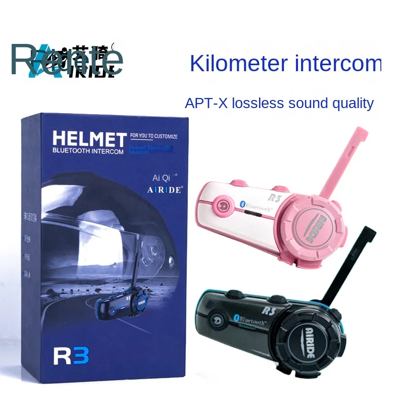 Airide R3 Motorcycle Bluetooth Helmet Group Intercom Music Headset FM Radio MP3 Voice Command Handsfree BT Interphone