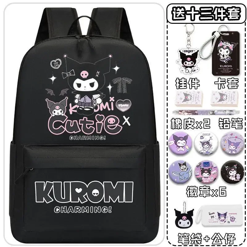 Sacola Sanrio Clow M para homens e mulheres, mochila leve, desenhos animados, fofa, proteção contra a espinha, durável, estudante