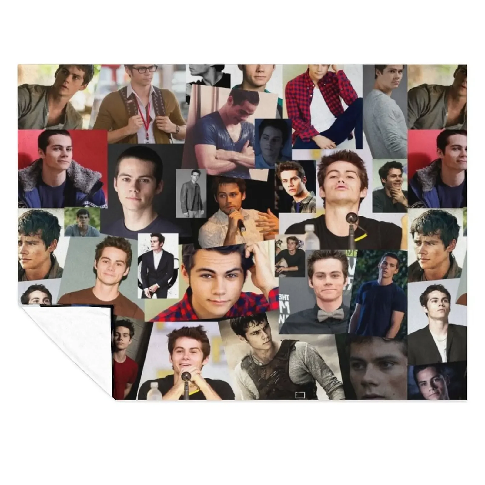 

Dylan Obrien Abstract Rectangular Collage Pattern Throw Blanket Bed linens Thermals For Travel Custom Cute Plaid Blankets