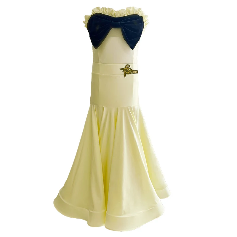 Robe de danse moderne pour femmes, nouvelle danse de salon, valse, danse latine, grande balançoire, deux pièces, costume d'entraînement, costume de performance