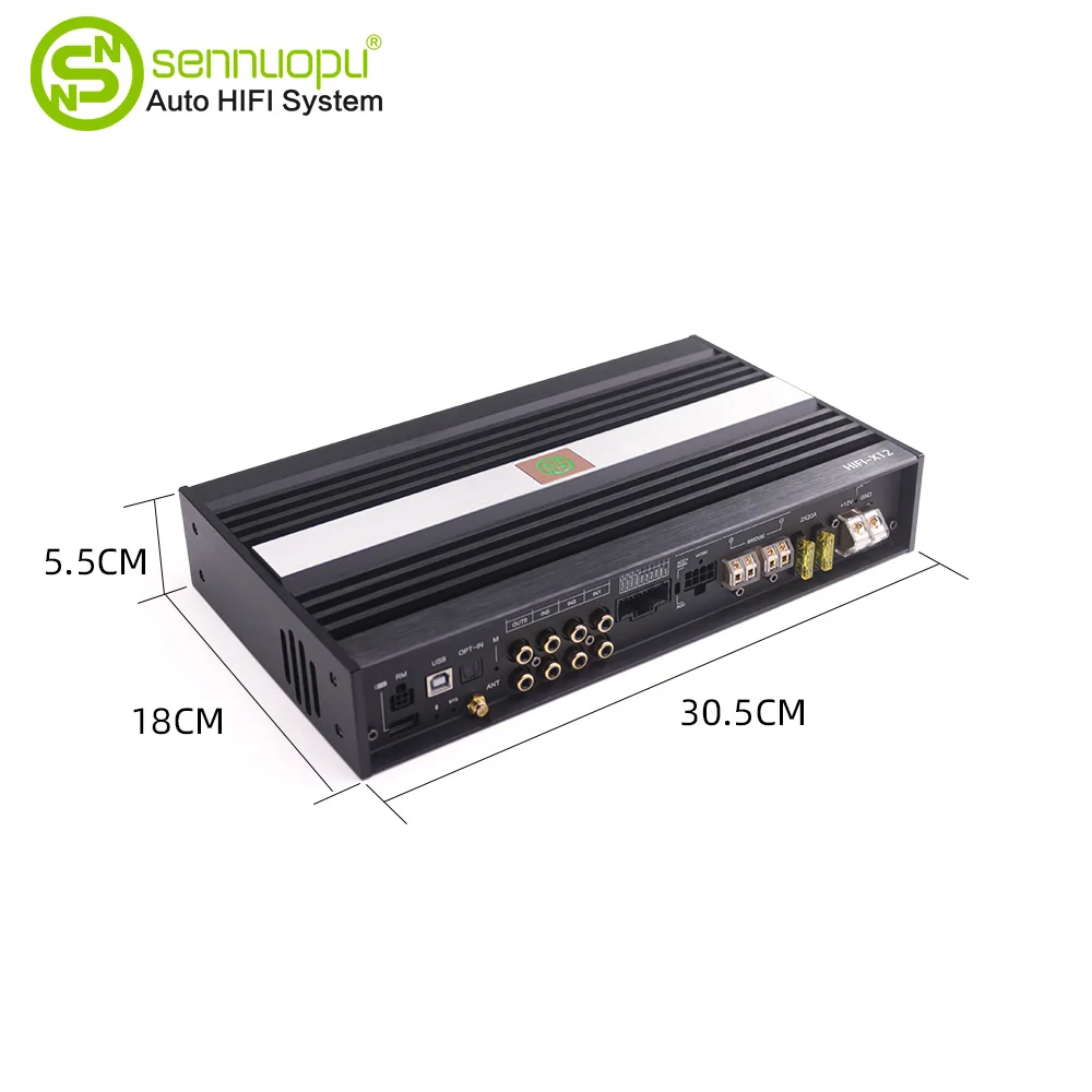 Sennuopu 8 Channel Car Amplifier 10 Channnel DSP  Processor HD Bluetooth APTX Player for BMW Benz Sound Audio Systerm HIFI X12