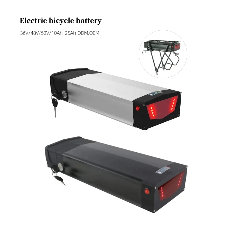 

Задняя стойка для электрического велосипеда 48 В 20 Ач 1000 Вт 1500 Вт литиевая батарея для электровелосипеда с задним фонарем