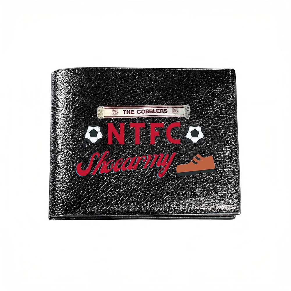 The Cobblers Ntfc Shearmony Football Inspired Men's Wallet With Shoe And Ball Design Casual Business Fashion Print