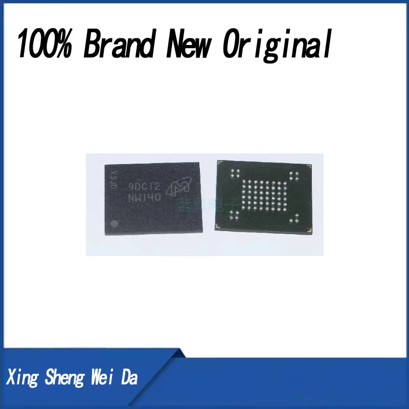 

100% new 5-piece flash memory, 4GBIT, 63VFBGA, MT29F1G08ABCHC-ET: C, NW140, NWI40, MICRON, BGA63,