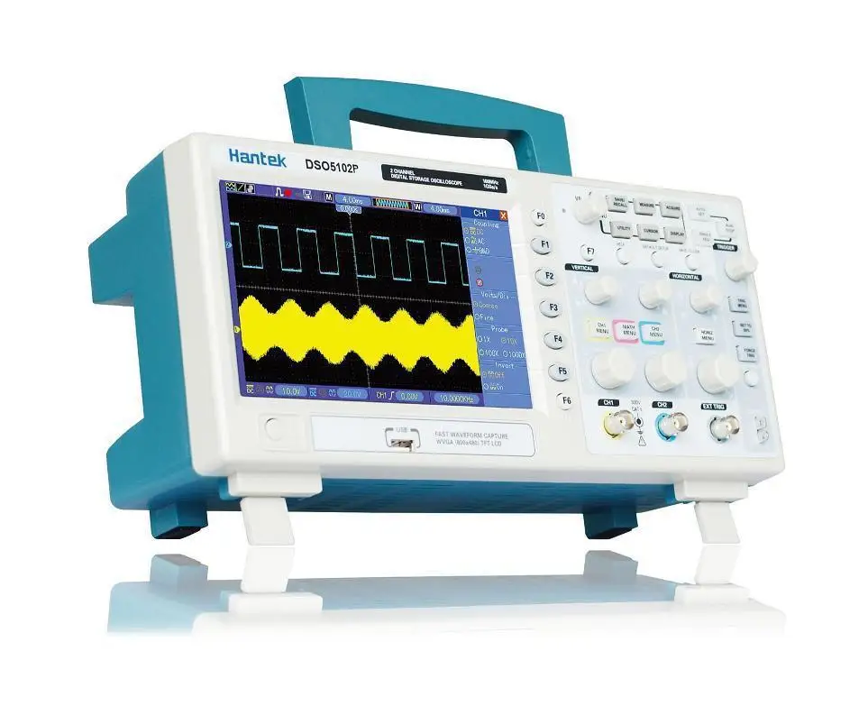 

DSO5102P Portable USB Host Oscilloscopes 2 Channels 100MHz 1GSa/s 40K PC Real-time Analysis Digital Storage Oscilloscope