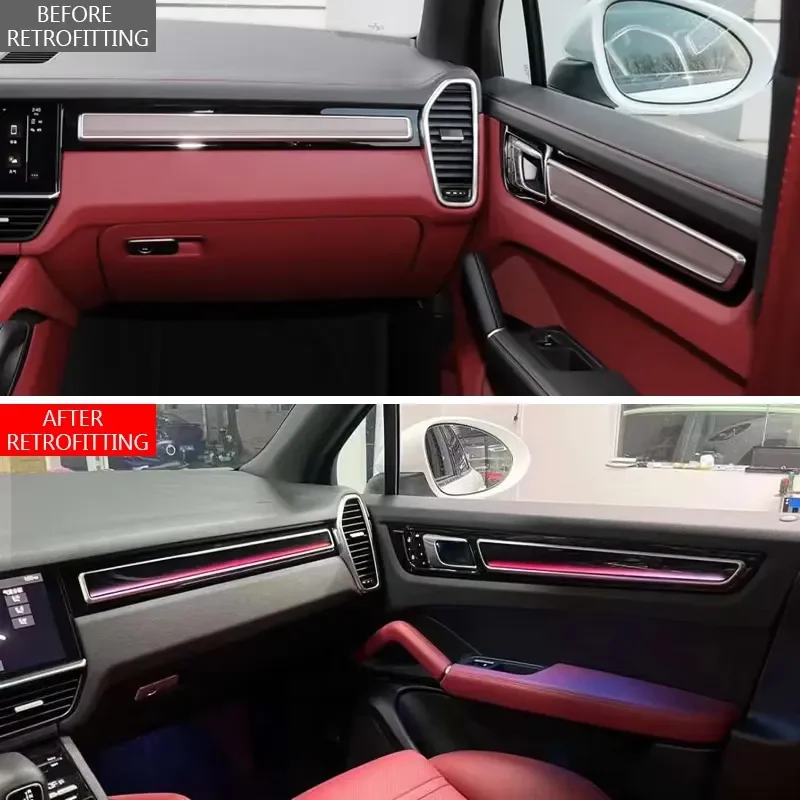2018-2023 Car Modification and Upgrade Interior Atmosphere Lights Door Decoration Lighting Footwell Lights for Cayenne
