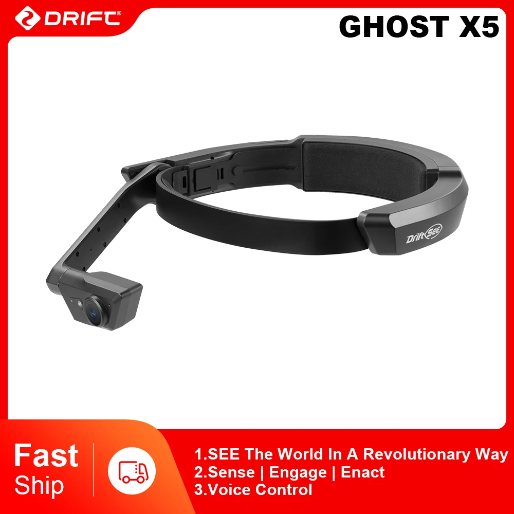 Drift Ghost X5 Action Camera 4K Head Mounted Sport Camera WiFi Helmet Voice Control 6 Hours Battery Livestream Camcorder