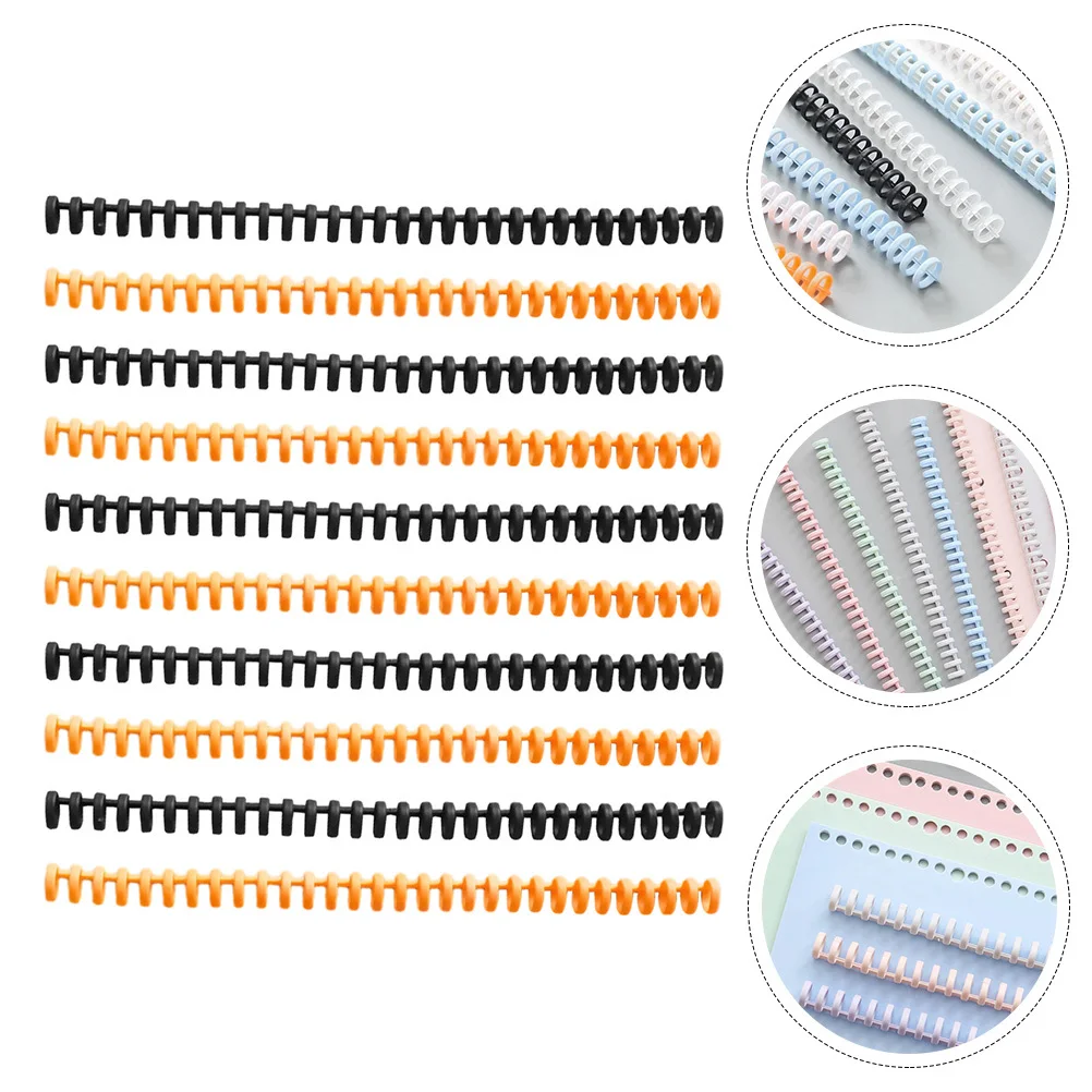 10 pçs espiral ligação bobinas de plástico diy folhas soltas pasta anéis escola caderno livro página encadernação suprimentos plástico fichário anéis