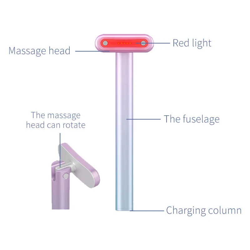 Beauty Care Rotatable Led Light Wall Eye Face Lift Ems Vibration Red Light Anti Aging Therapy Wall