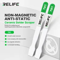 RELIFE TK1 Ceramic Solder Scraper Non Magnetic Anti Static High Temperature Blade for Phones Motherboard CPU Oxidation Removal
