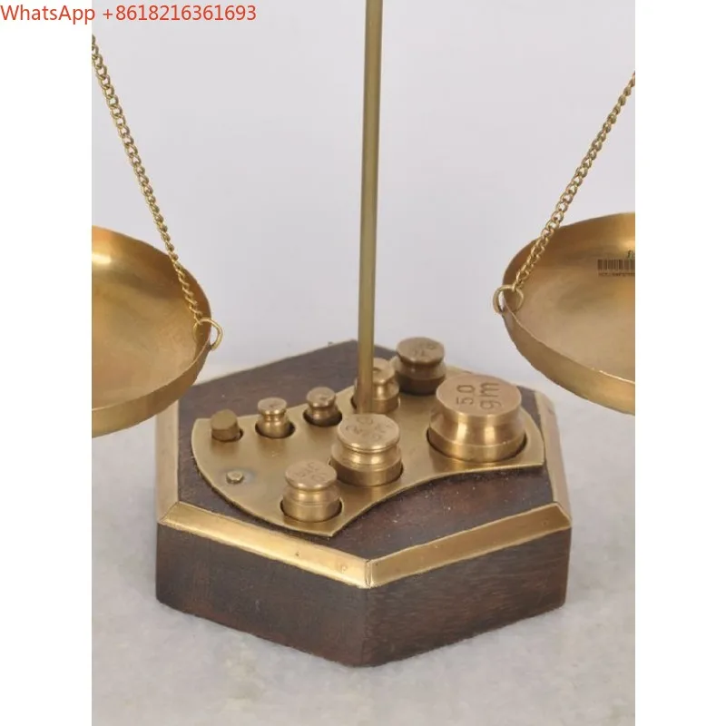Imported Brass Retro Nostalgic Balance Scale Creative Ornament
