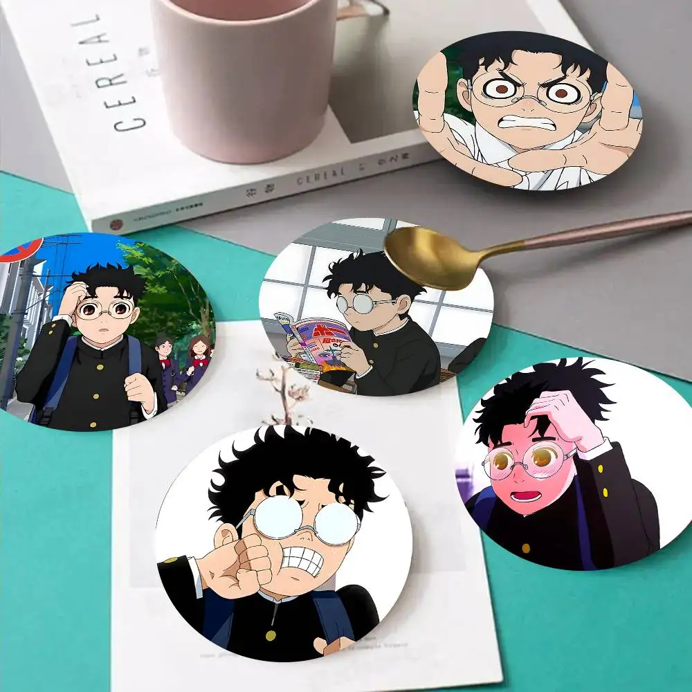 1pc Ken Takakura Wooden Coaster Colour Printing Cup Mat Home Desk Decoration Gifts