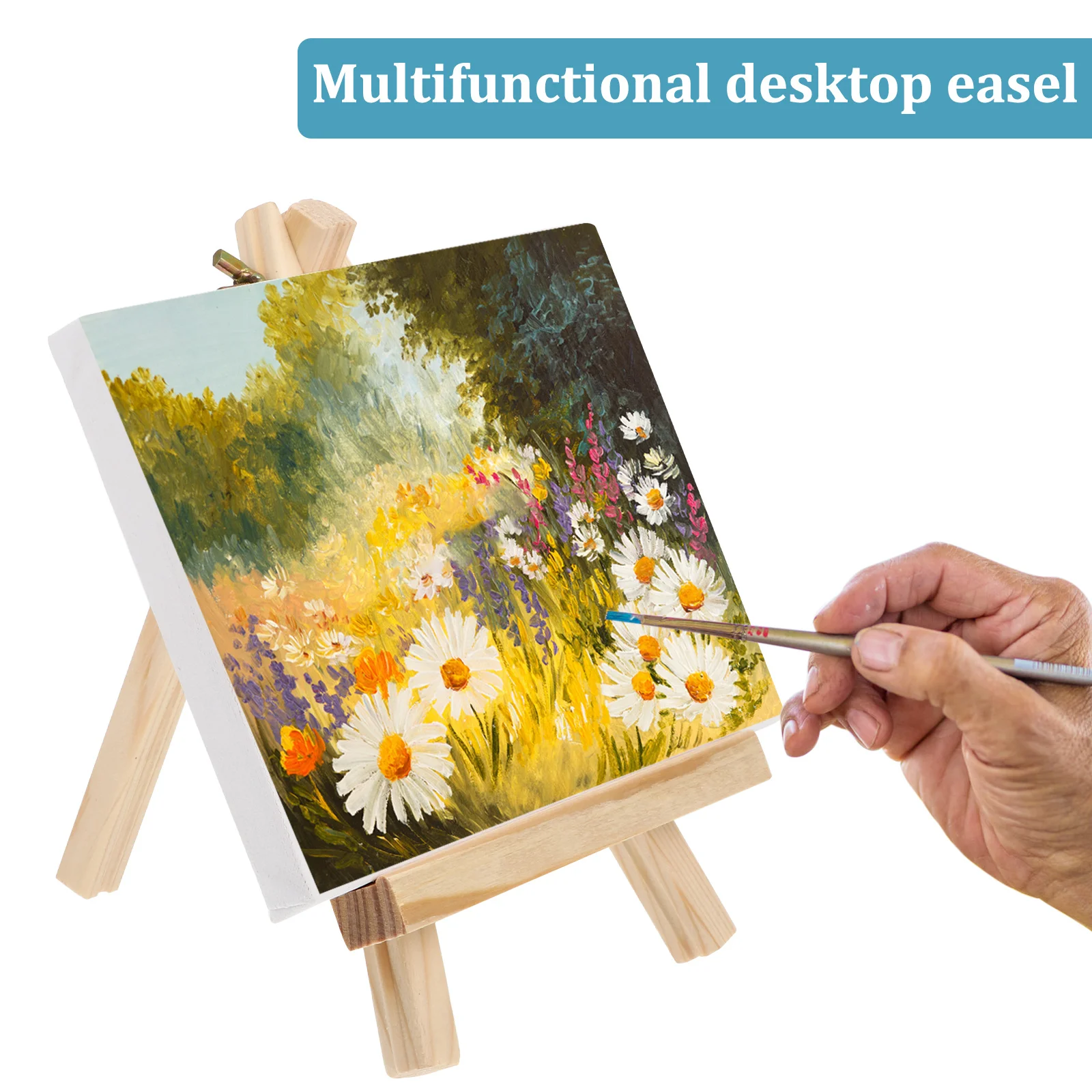 

1Set Mini Easel Wooden Painting Rack Lightweight Portable Table Stand for Artists Students Wine and Painting Classes Drawing