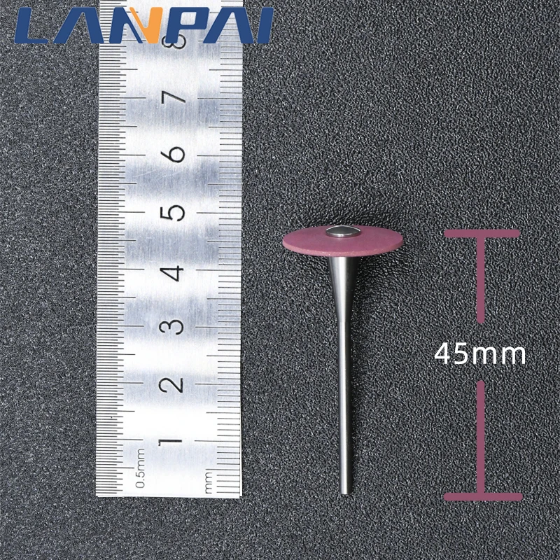 Lanpai 2*20mm Dental Rubber Diamond Polisher Pocerlian Zirconia Alloy High Light Polishing Hp Wheel Disc dental lab