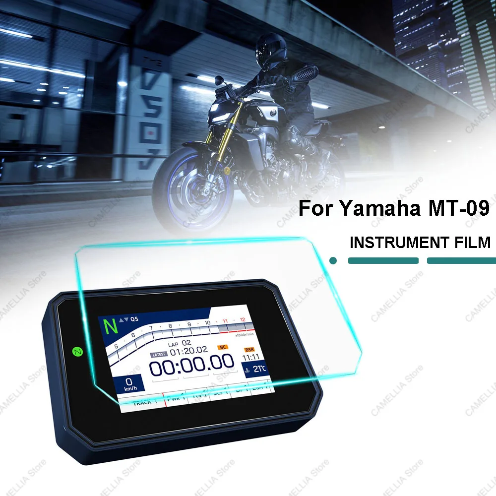 Película protectora para salpicadero de motocicleta, antiarañazos Protector de pantalla de alta definición, accesorios para Yamaha MT-09 2024