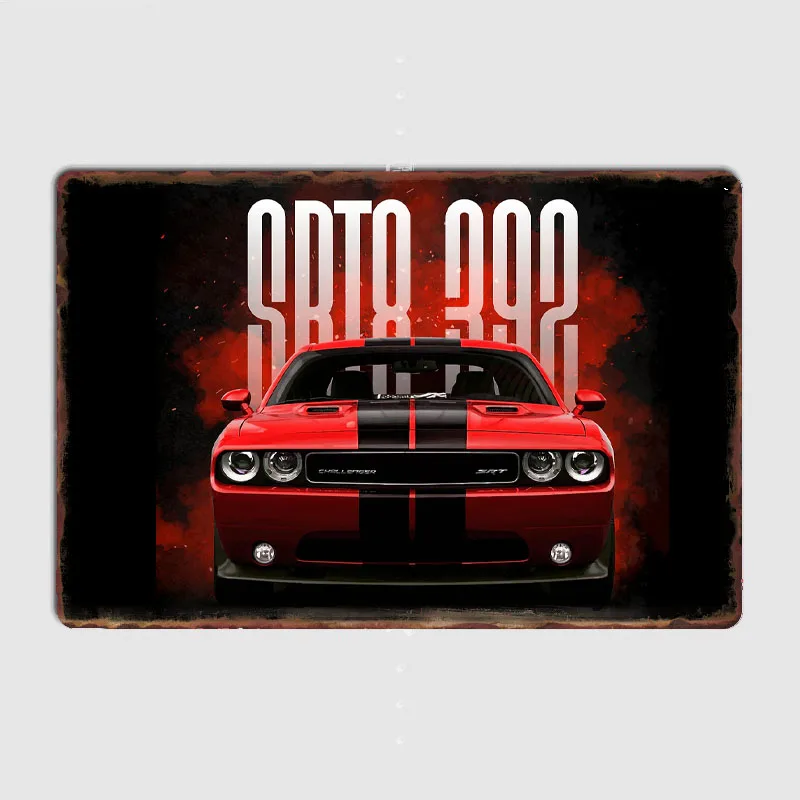 M3 GTR Challenger SRT Hellcat C8 RX7 Charger R/T Multiple Color Poster Metal Sign Posters Indoor Room Decoration Home Wall Decor