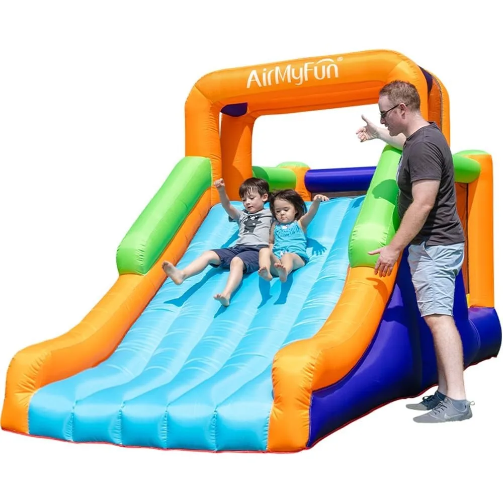 Bounce House with Slide Inflatable Durable Sewn Jumper Castle Bouncy House for Kids Outdoor Indoor