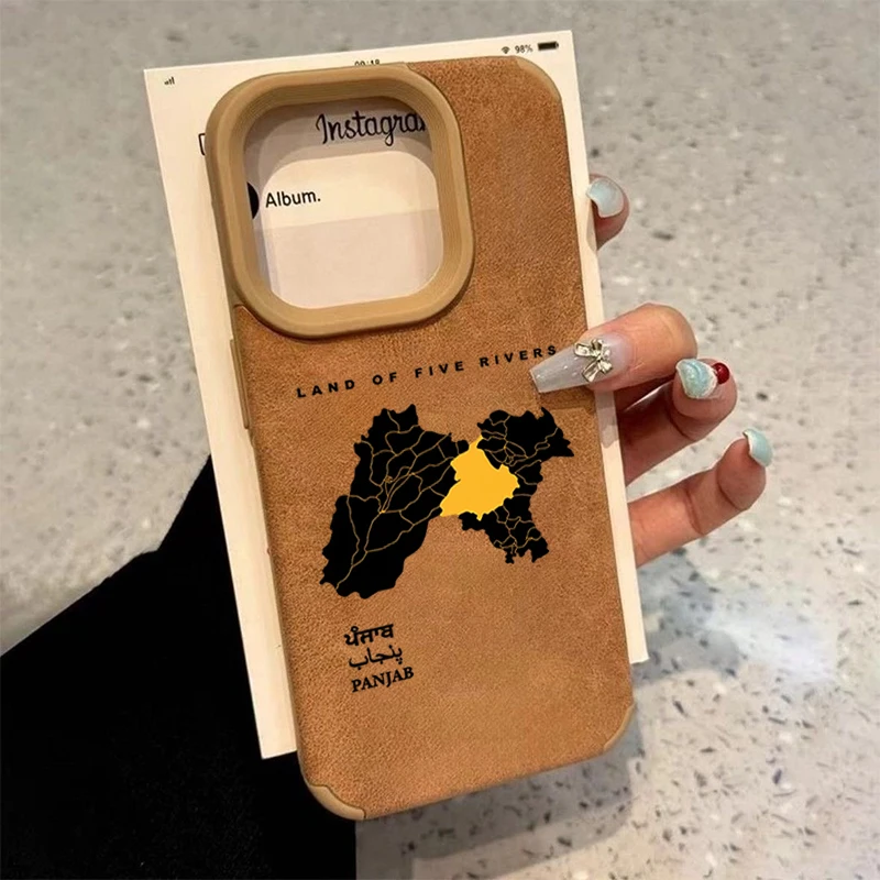 

Map Design Phone Case For iPhone 17 16 15 14 13 12 11 Pro Max Faux Leather Cover For iPhone Air XS Max X XR 16 Plus Soft Fundas
