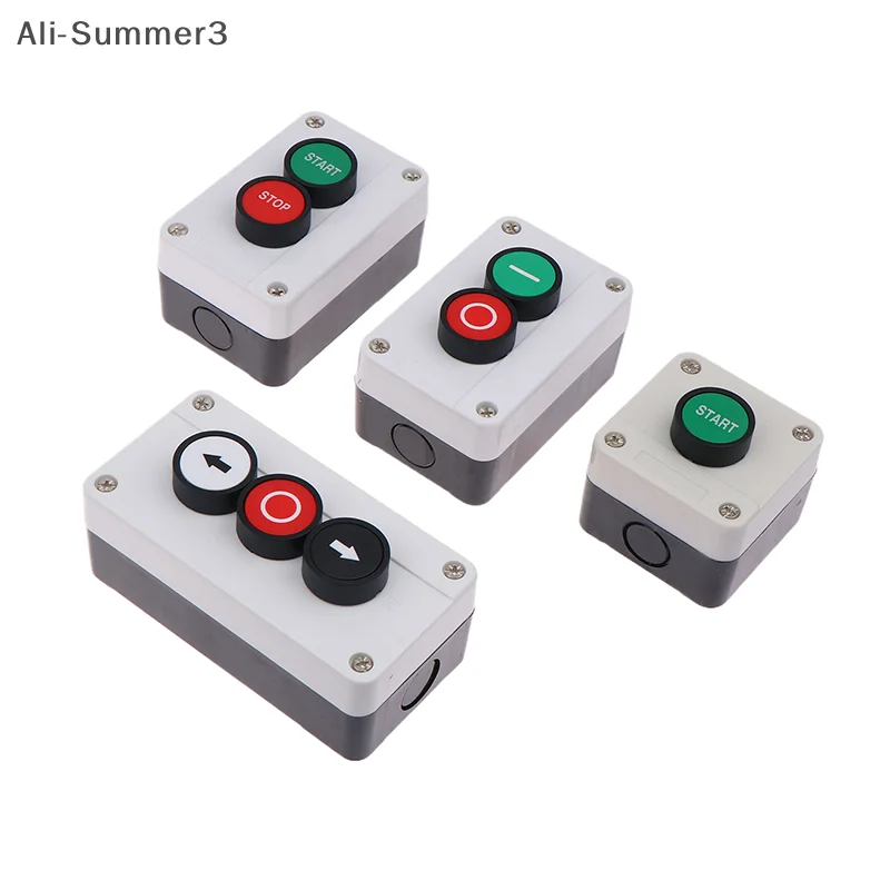 1 Piece Emergency Stop Industrial Control Button Box With Arrow Symbol CNC Start Stop Self Sealing Waterproof Button Switch