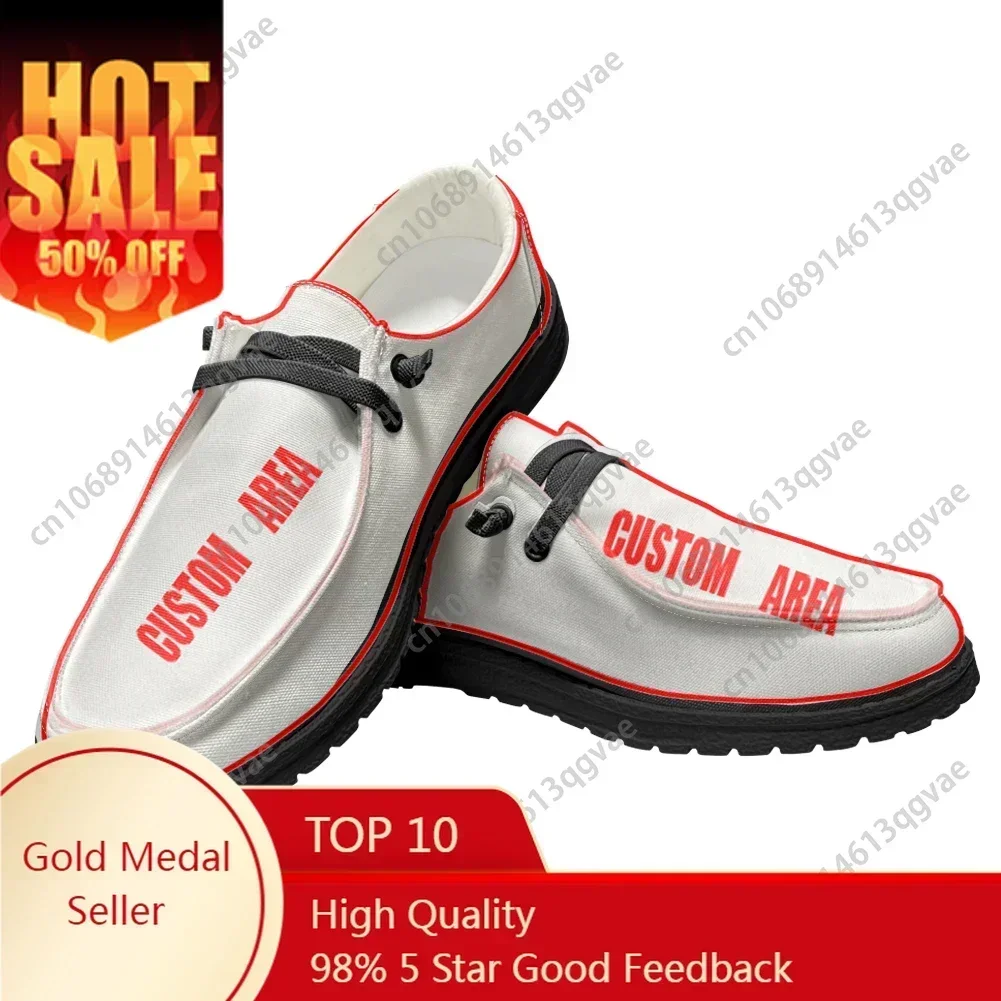 

Custom Casual Shoes Men Women Breathable Flat Footwear Casual Indoor Outdoor Lightweight Shoe Couples DIY Custom Couple Shoes