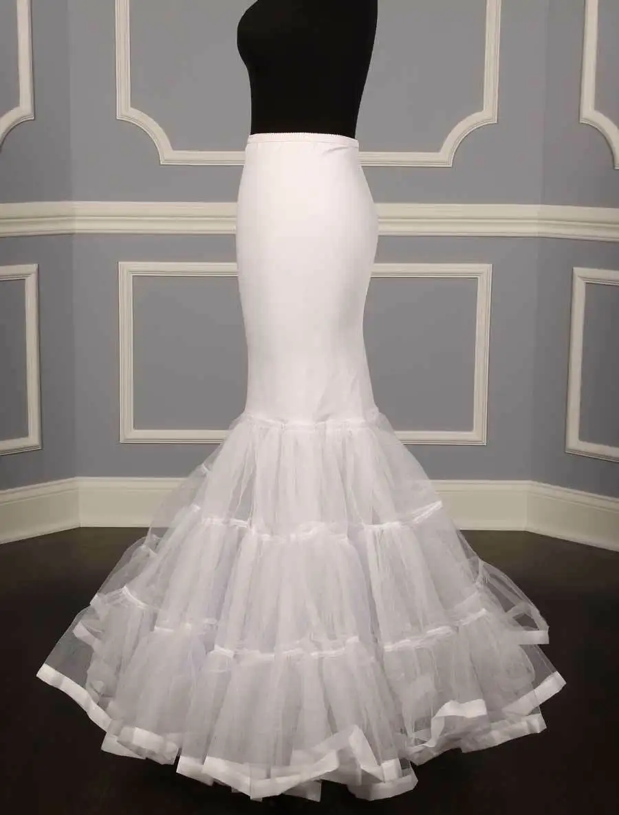 NUOVO abito da sposa svasato aderente in spandex crinolina sottoveste a tromba a sirena