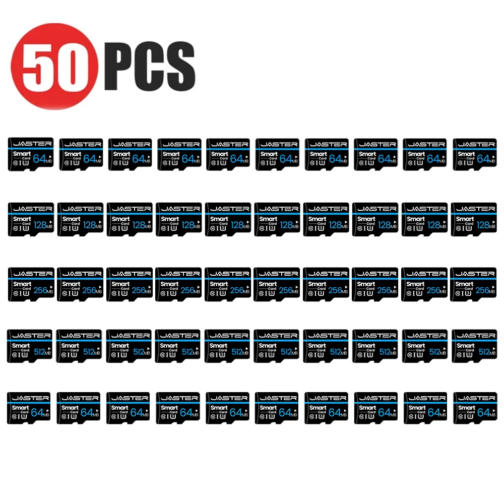 Memory Card 50 PCS SD Card 512MB Wholesale Storage Device 256MB Mini TF Card 128MB Business Gift Flash Drive 64MB for Laptop