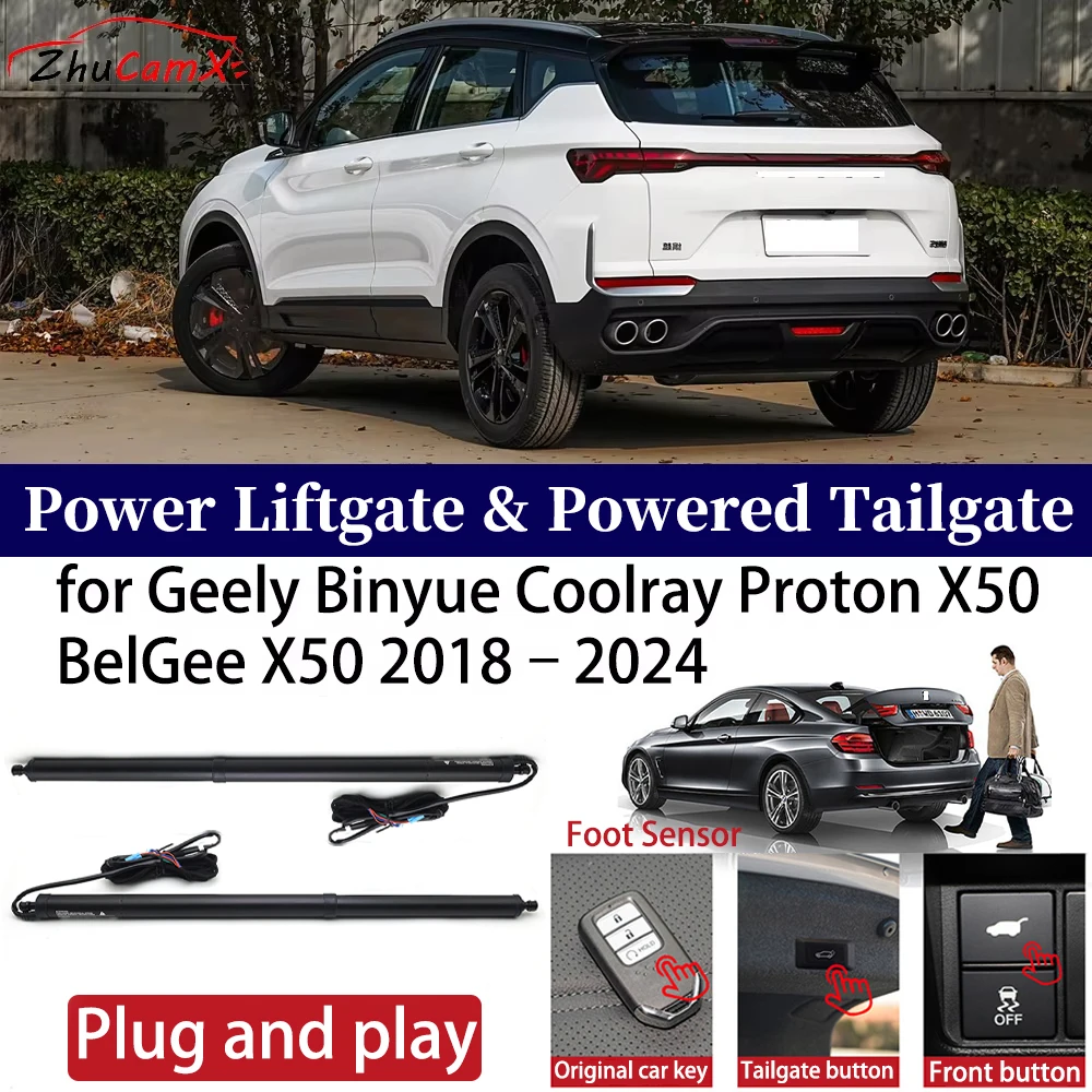 

for Geely Binyue Coolray Proton X50 BelGee X50 2018–2024 Car Power Electric Automatic One-Click Smart Liftgate Tail Gate Strut