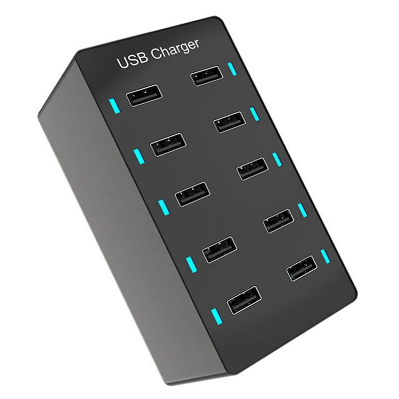 50W USB Multiport Charger Fast Charge Charger Hub 10 Port Fast Charge Charger Charging Desktop Dock Charger