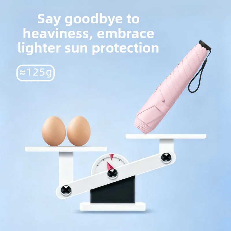 Ultra-light Ultra-thin Capsule Umbrella Sunshade Rainproof UV Protection  Coin-sized Pencil Umbrella Home Daily Use