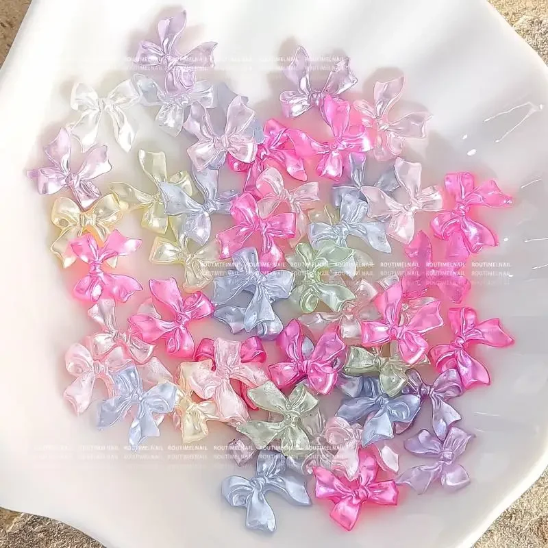 Bow Mix Nail Charms 3D Ice Translucent Multicolour Nail Decorations Accessories Rhinestones Nail Art Enthusiasts