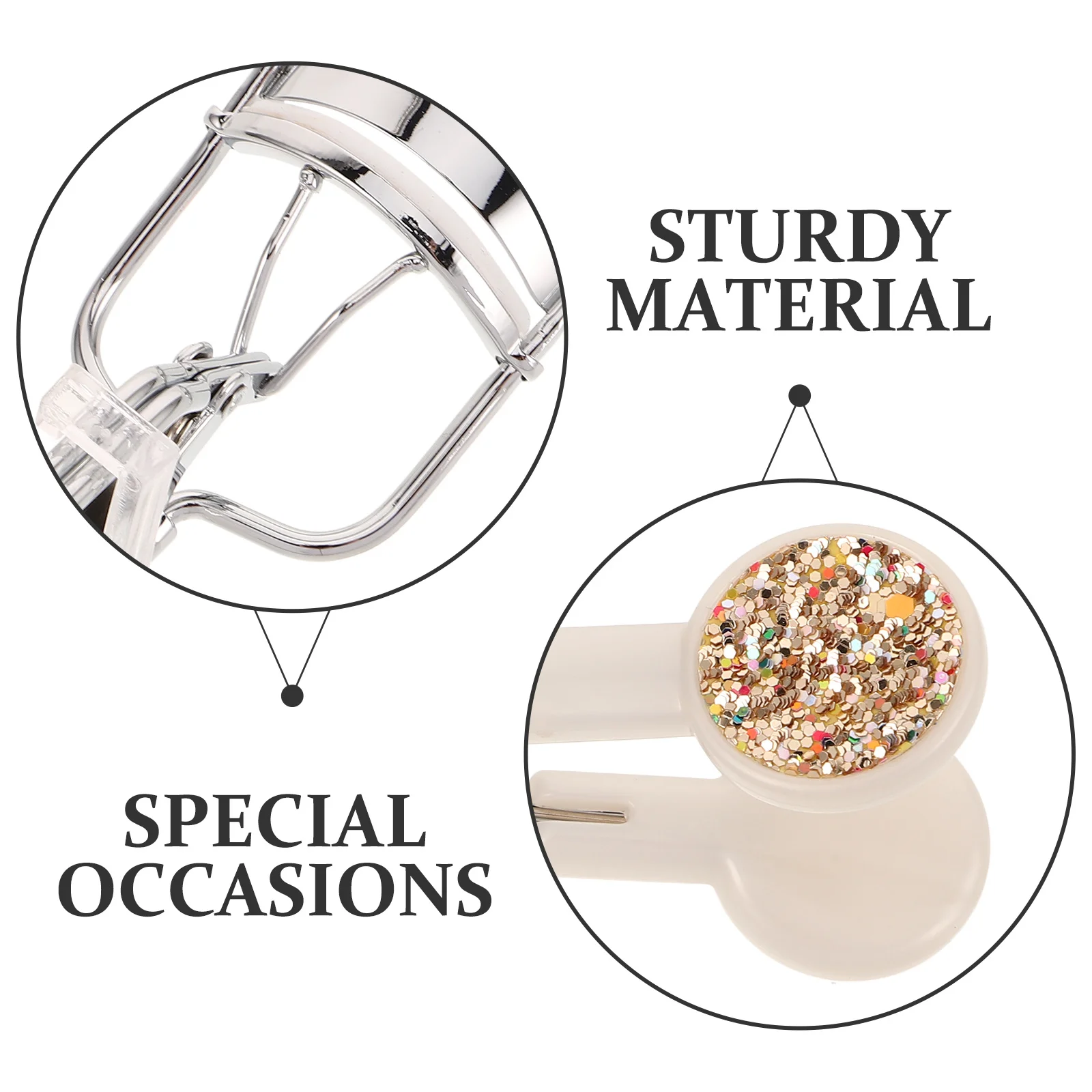 Piegaciglia con strass Piccolo piegaciglia portatile in acciaio inossidabile per mini strumento di trucco da viaggio Ciglia per occhi bling