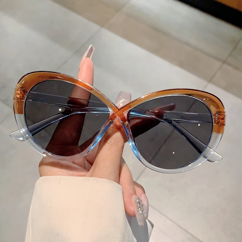 KAMMPT 2024 New Fashion Vintage Sunglasses for Women Oversize Butterfly Shape Eyewear Trendy Chic Luxury Brand Designer Shades