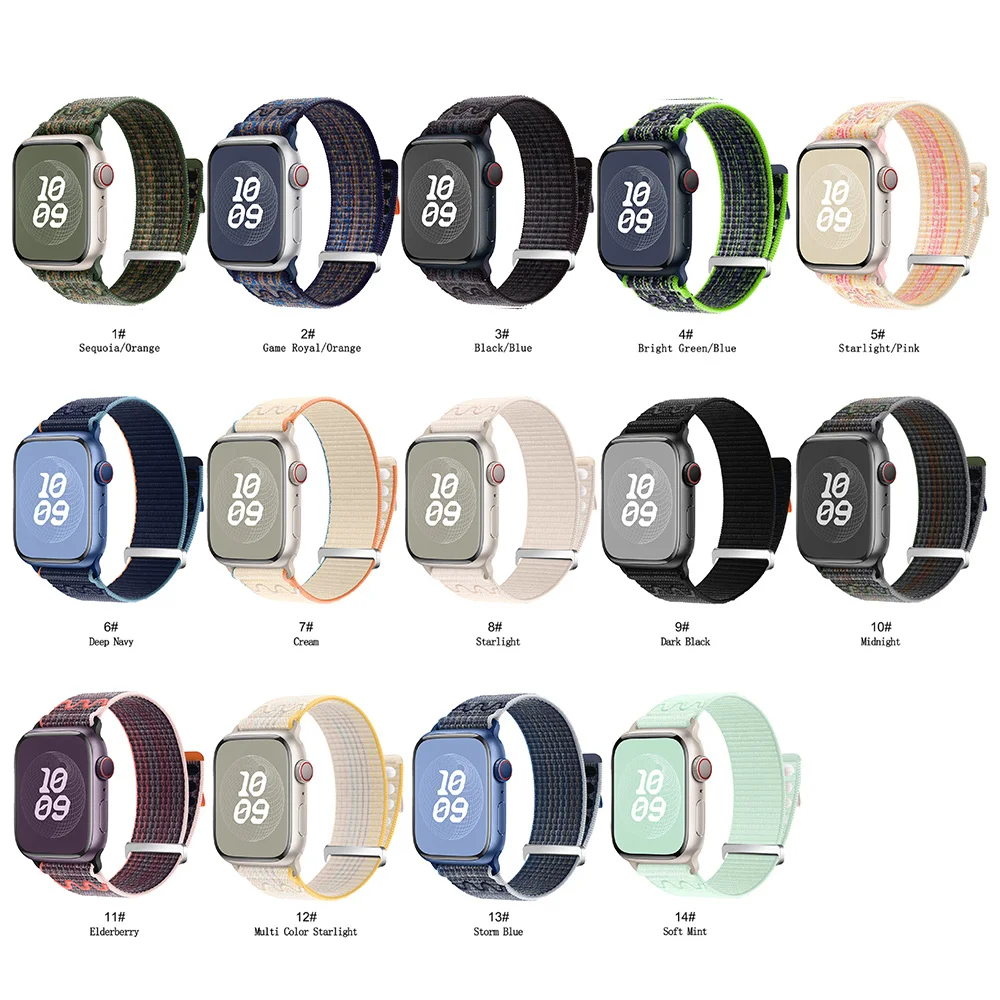 Nylon Bands For Apple Watch Strap 46mm 41mm 42mm 44mm 45mm49mm Smartwatch Accessorie Bracelet iWatch serie Ultra 10 9 8 7 SE 6 5