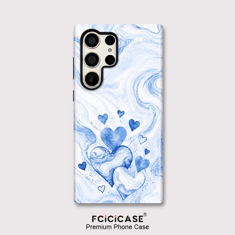 Fcicicase Love Heart Phone Case For Samsung Galaxy S23 Plus A56 A36 S25 Ultra S24 S20 FE A16 A26 Shockproof Bumper Fundas