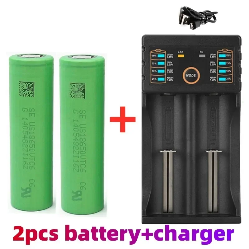 2023 Nuovo originale 3.7 V 3000 MAH 18650 batteria per us18650 Sony VTC6 30A giocattoli strumenti batteria torcia + caricatore USB