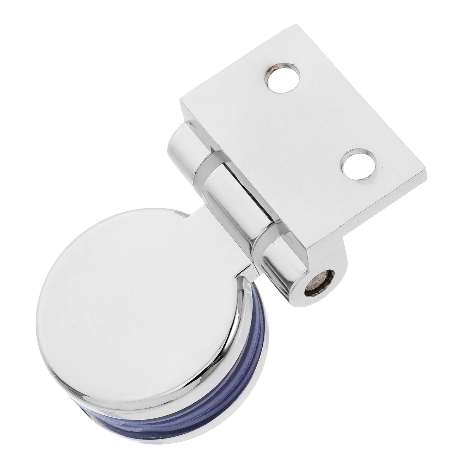 

180-Degree Cabinet Glass Heavy Duty Metal Frameless Shower Replacement Round Fastening Hinge Easy Install Single Side