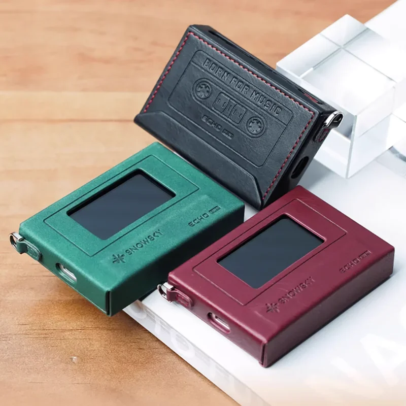 FIIO SNOWSKY Echo Mini MP3 Player Casing Pelindung Pemutar Musik Portabel Casing Pelindung Portabel PU Retro Casing Warna-warni Kustom